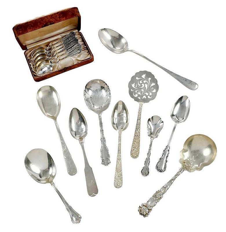 Appraisal: Sixteen Pieces Sterling Flatware American th century including mostly services