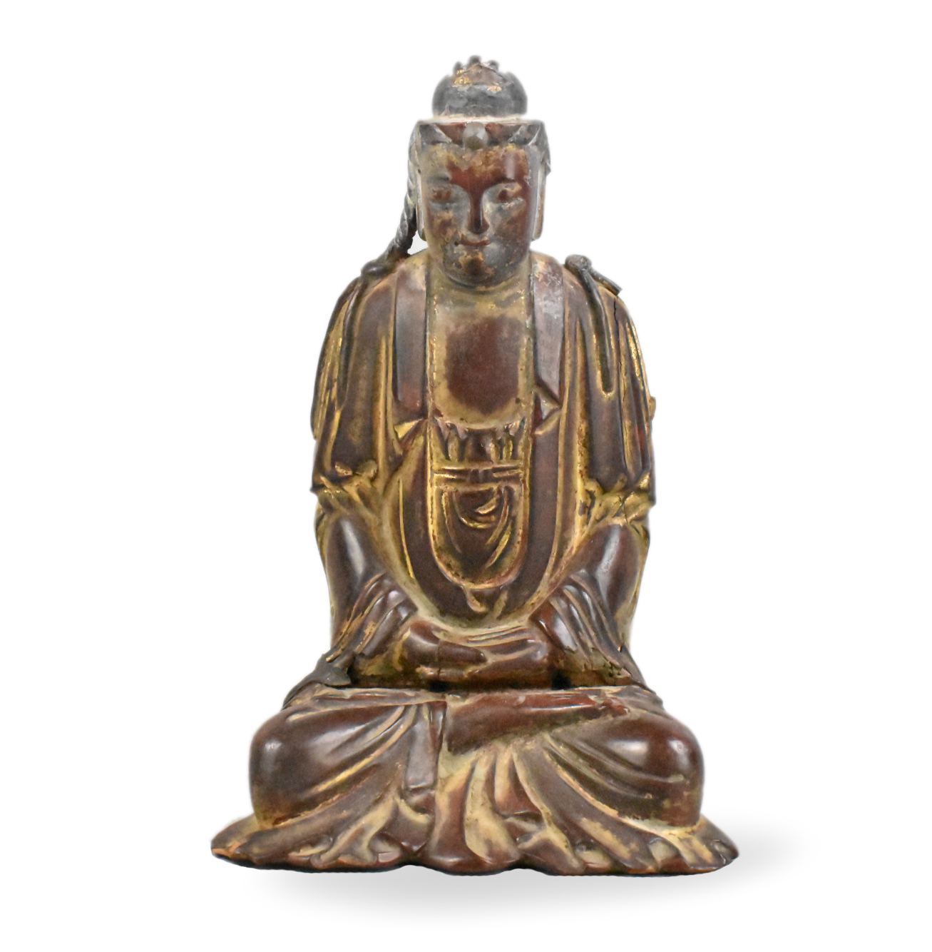 Appraisal: A Chinese gilt lacquer wooden Guanyin figure dating from the