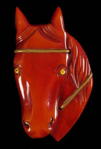 Appraisal: Bakelite Horse Pin Condition Excellent Size - T