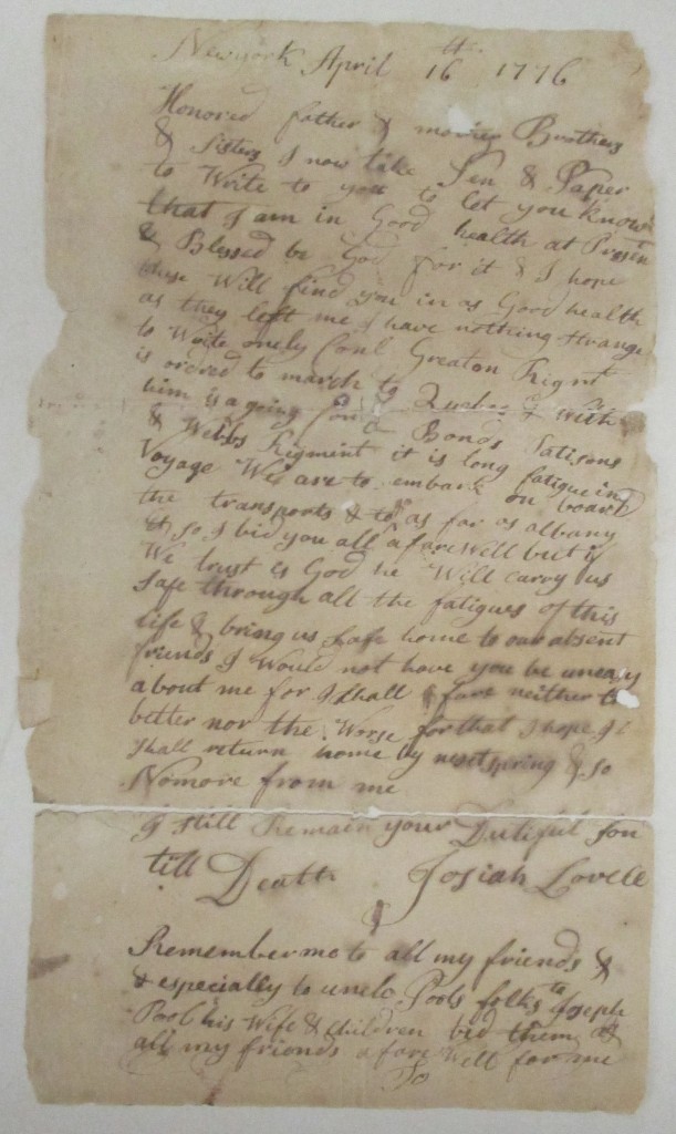 Appraisal: AMERICAN REVOLUTION Lovell Josiah A Massachusetts private announces his regiment's