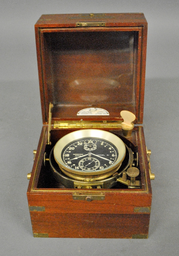 Appraisal: - Ship s chronometer by Hamilton Watch Co Lancaster PA