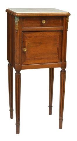 Appraisal: French Louis XVI style mahogany bedside cabinet early th c