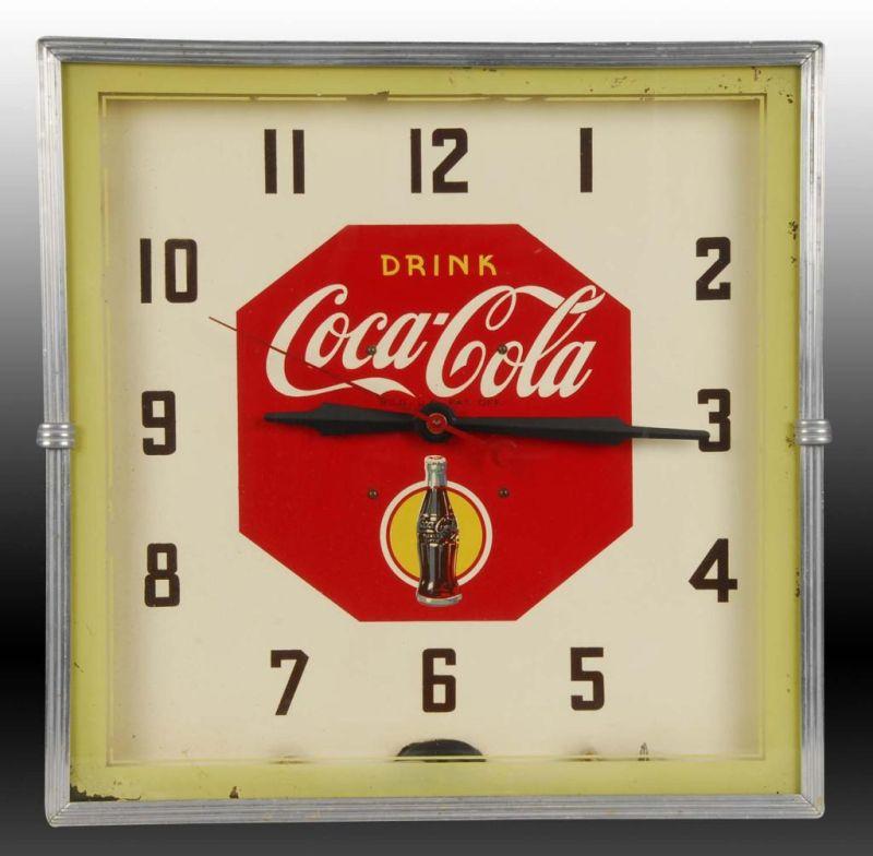 Appraisal: s Coca-Cola Neon Clock Description Circa Circa Very clean face