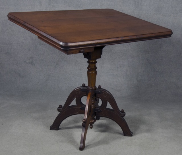 Appraisal: American Aesthetic Walnut Patent Folding TableLate th century Patented by