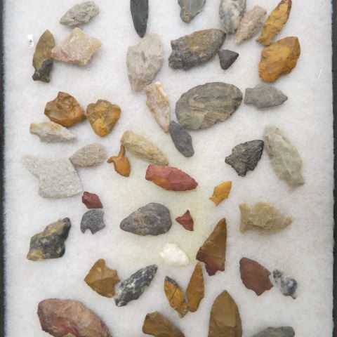 Appraisal: Indian Arrowheads and related pieces archaic mostly approx B C