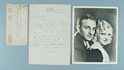 Appraisal: Bing Crosby Dixie Lee signed photo as husband and wife