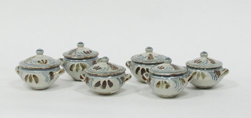 Appraisal: Seth Cardew Wenford Bridge Pottery ARR Six soup bowls and