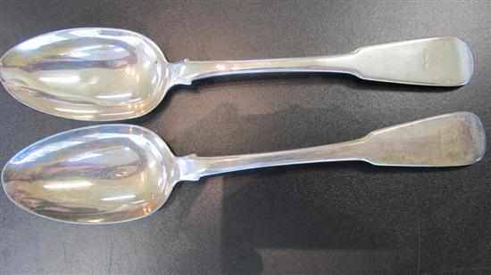 Appraisal: TWO EDINBURGH GEORGE IV STERLING SILVER TABLE SPOONS