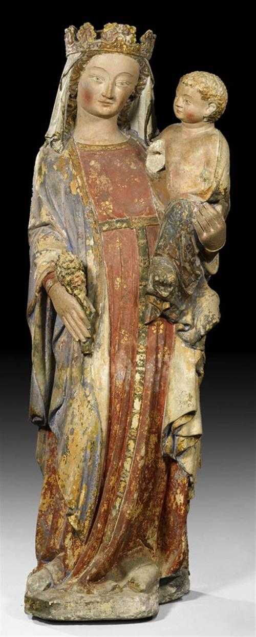 Appraisal: MADONNA AND CHILD Gothic France probably Elsass Lothringen mid th