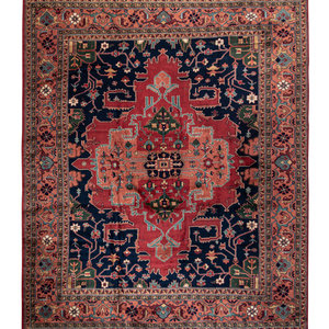 Appraisal: A Heriz Wool Rug th Century feet inches x feet