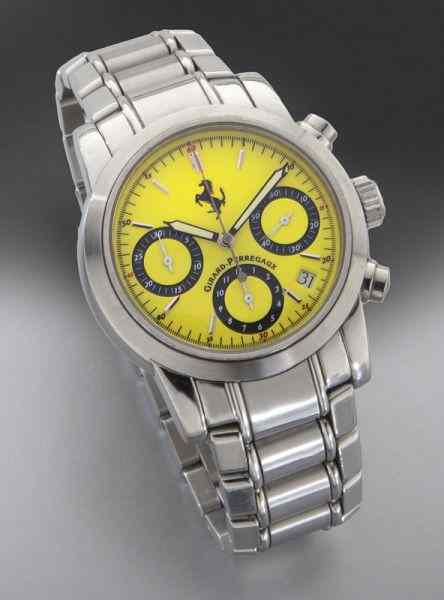 Appraisal: Girard Perregaux chronograph Ferrari wristwatchin stainless steel with a yellow