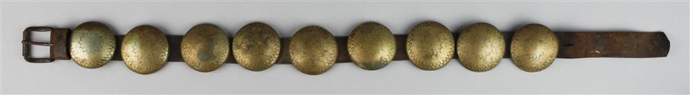 Appraisal: PLAINS METAL CONCHO BELT each domed disc dot and rocker