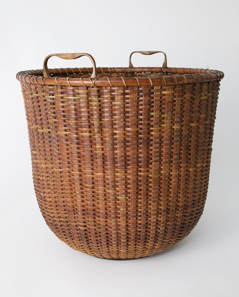 Appraisal: Nantucket Double Handled Waste Basket circa Exclusive on Bidsquare Nantucket