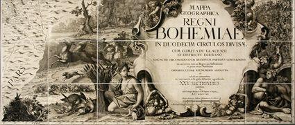 Appraisal: MUELLER JOHANN CHRISTOPH MAPPA GEOGRAPHICA BOHEMIA IN DUODECUM CIRCULOS DEVISAE