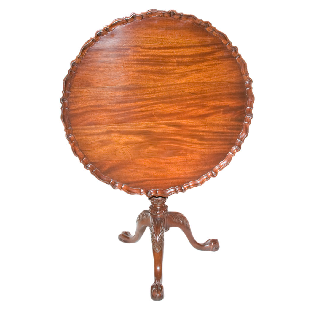 Appraisal: Federal Style Mahogany Tilt-Top Table Height inches diameter inches