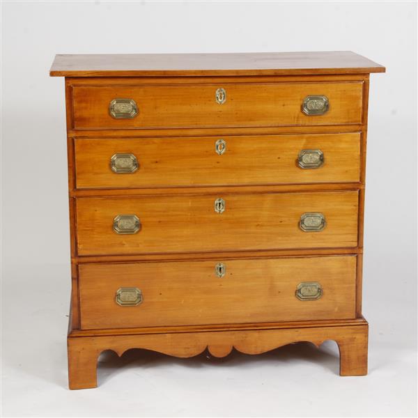 Appraisal: Early American period Federal Four Graduated Drawer Maple Chest with