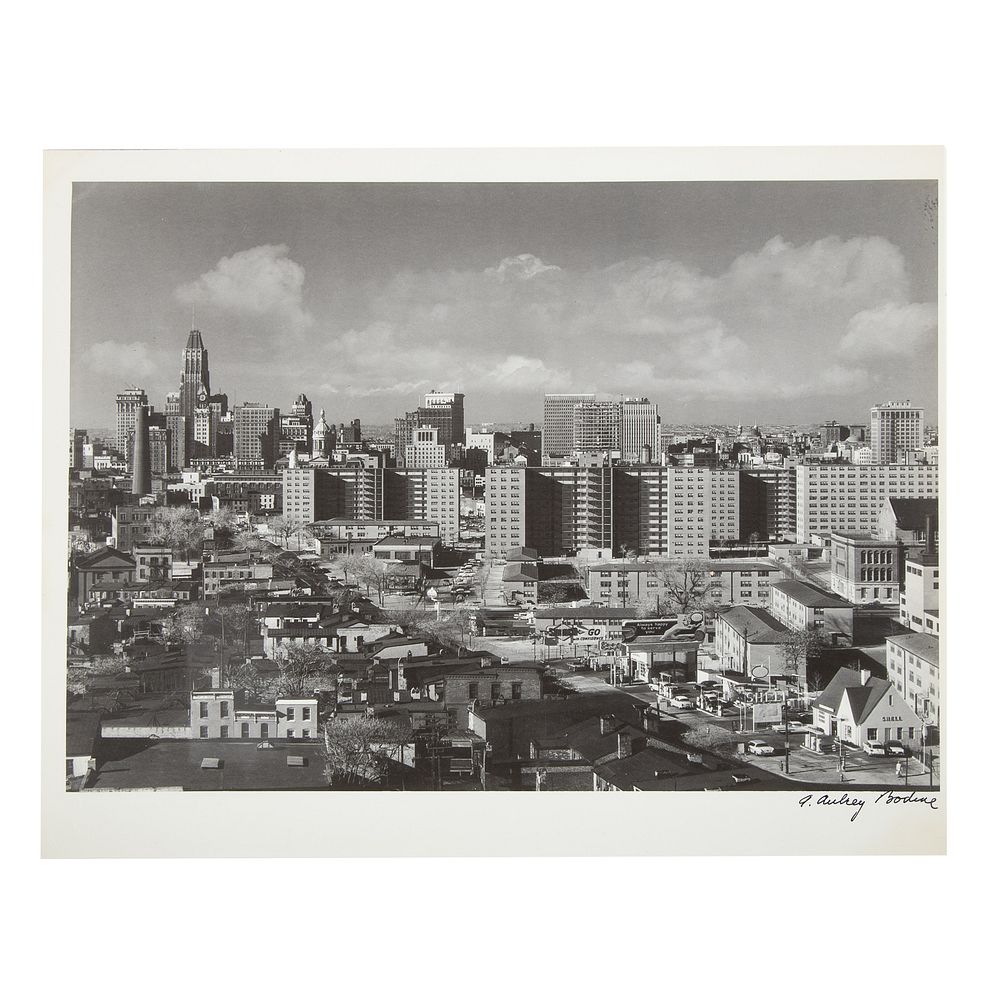 Appraisal: A Aubrey Bodine Baltimore Skyline Photo American - Gelatin silver