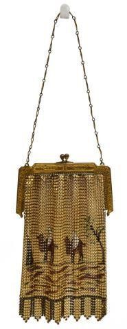 Appraisal: Egyptian Revival flat mesh purse Whiting Davis c s gilt