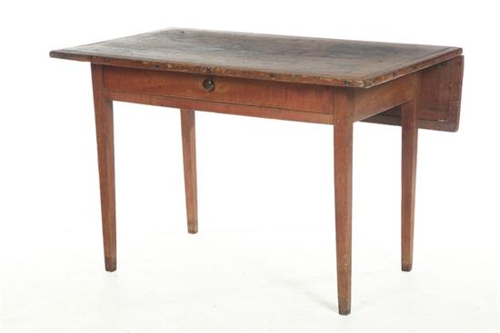 Appraisal: HEPPLEWHITE WORK TABLE American th century birch and pine Square