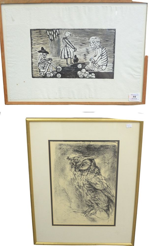 Appraisal: Two Piece Group to include one etching by Nicholas de