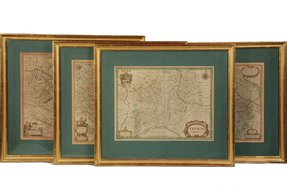 Appraisal: EARLY MAPS OF EUROPE - All handcolored copperplate engravings by