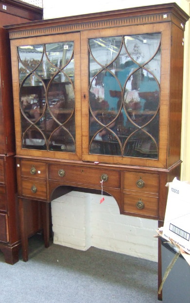 Appraisal: A made up th century mahogany display cabinet the inlaid