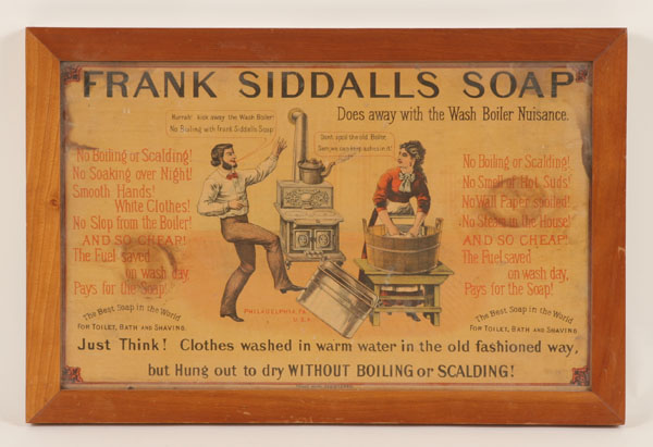 Appraisal: Frank Siddalls Soap vintage framed advertisement x Some staining water