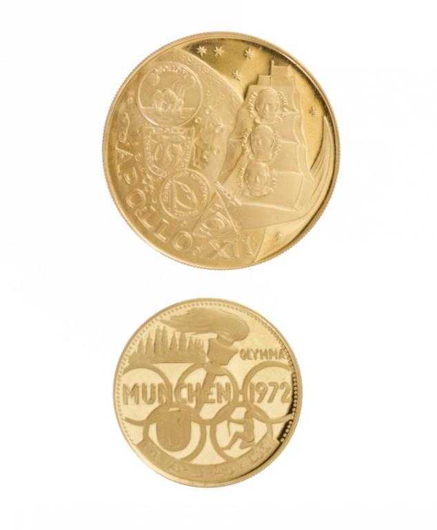 Appraisal: GOLD COINS EMIRATE OF FUJAIRAH RIYALS APOLLO AH AND MUNICH