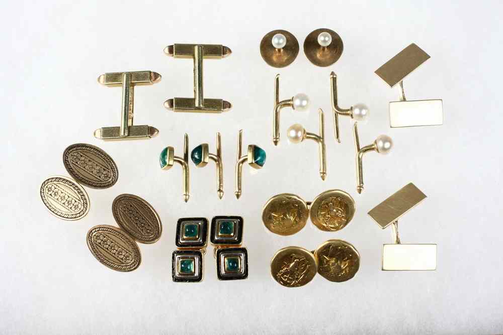 Appraisal: JEWELRY LOT - Vintage lot of Gent's jewelry pair of