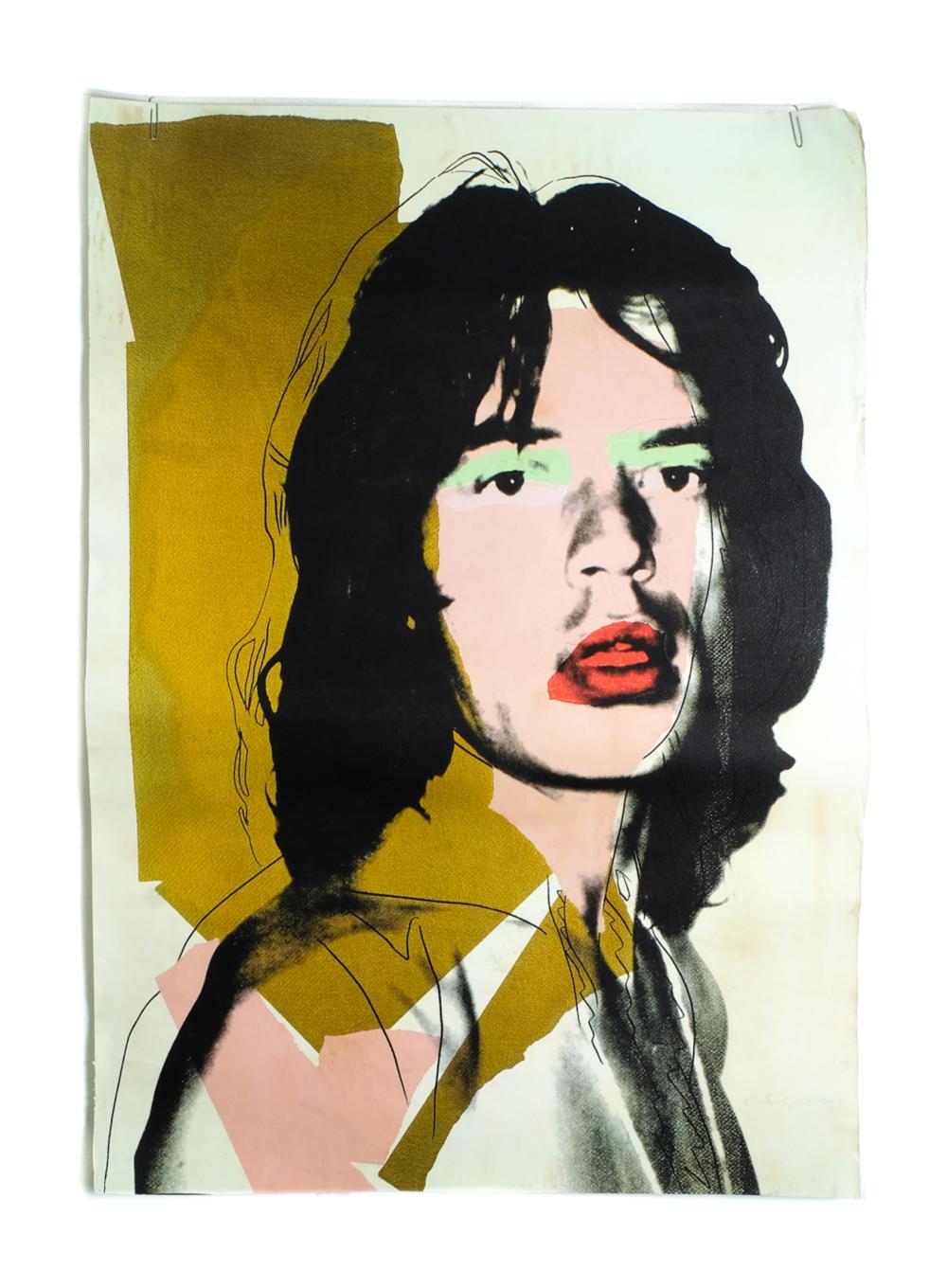 Appraisal: ANDY WARHOL MICK JAGGER LITHOGRAPH SIGNEDAndy Warhol American - Mick