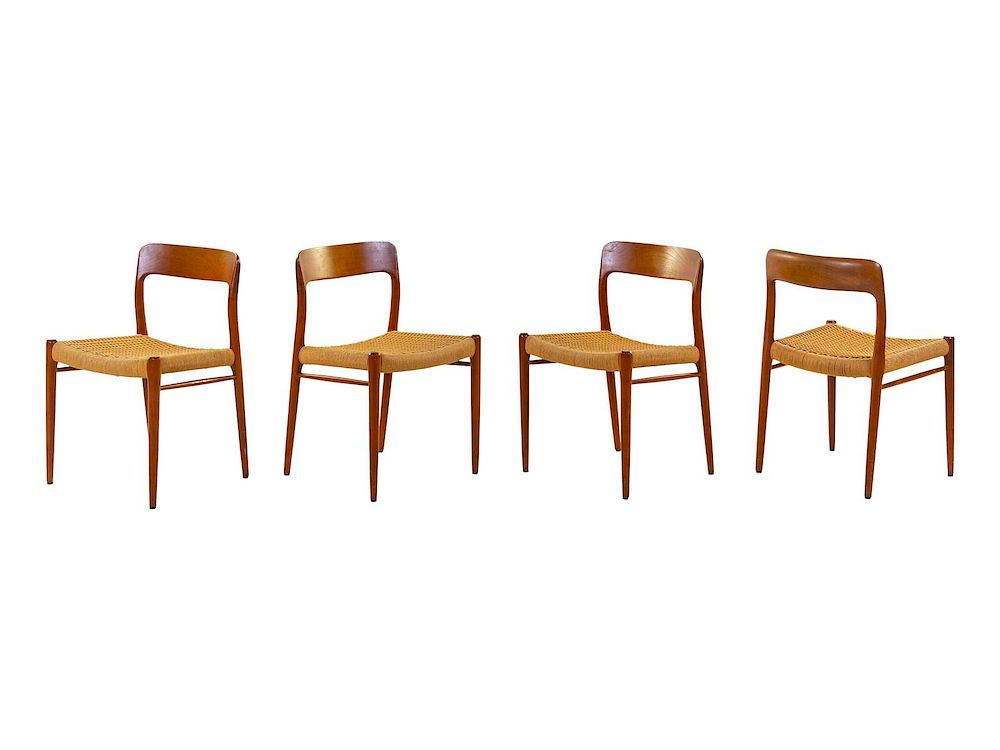 Appraisal: Nils Otto Moller Danish - Set of Four Dining ChairsJ