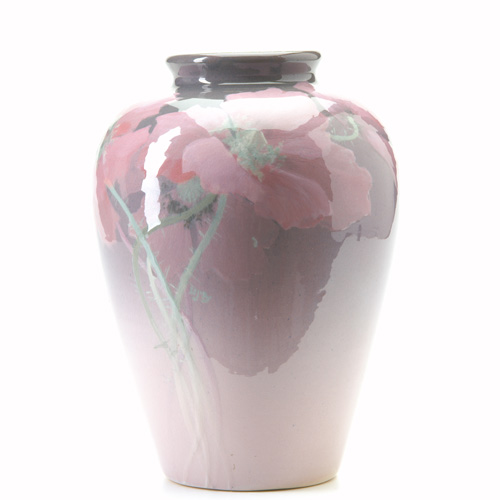 Appraisal: WELLER Eocean bulbous vase finely painted by Levi Burgess with