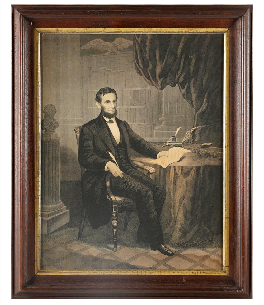 Appraisal: AFTER W E WINNER ABRAHAM LINCOLNengraving Condition a - inch-wide