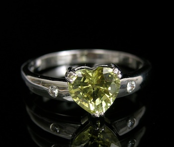 Appraisal: A Lovely Chysoberyl and Diamond Ring in K Gold k