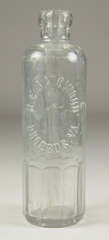 Appraisal: Hutchinson Soda Bottle Circa - Marked RE Gatewood Phoebus VA