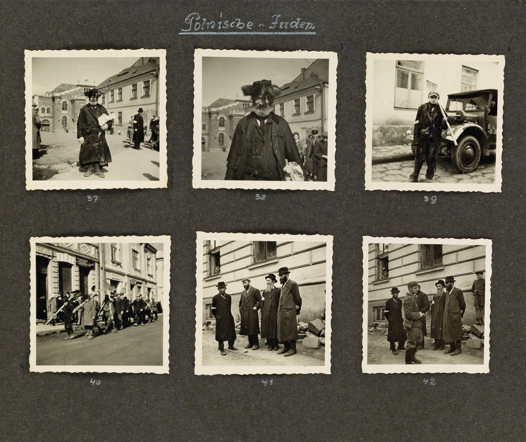 Appraisal: JUDAICA WORLD WAR II Album with carefully composed photographs in