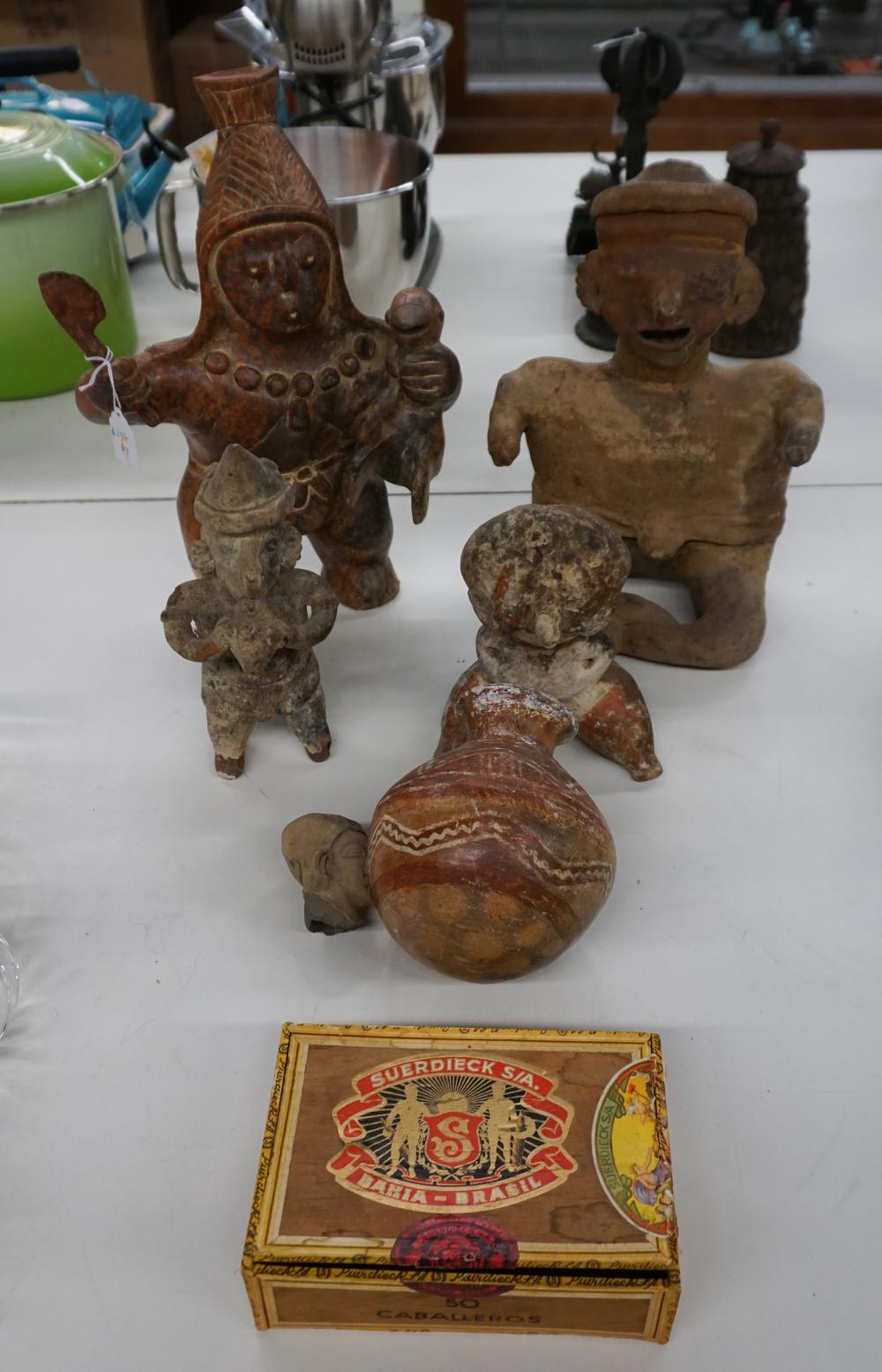 Appraisal: Collection of Pre-Colombian Style Clay Figures and Fragments