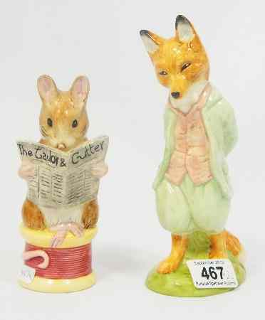 Appraisal: Royal Albert Large Sized Beatrix Potter Figures Foxy Whiskered Gentleman