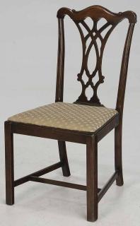 Appraisal: Chippendale Style Side Chair th century mahogany upholstered in Provenance