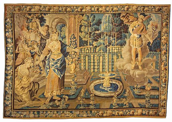 Appraisal: A Flemish Baroque mythological tapestry last quarter th century Possibly