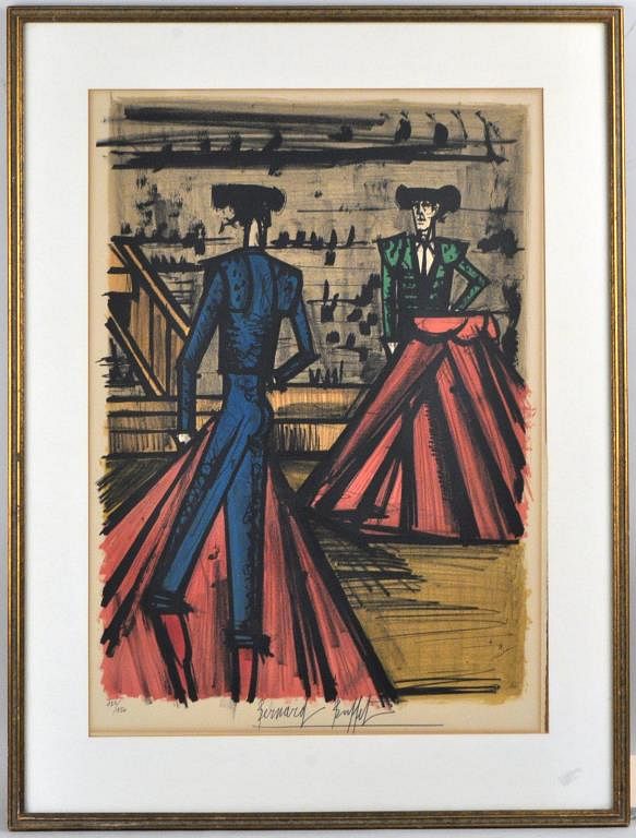 Appraisal: Bernard Buffet Lithograph Fr - Deux Toreros Face A Face