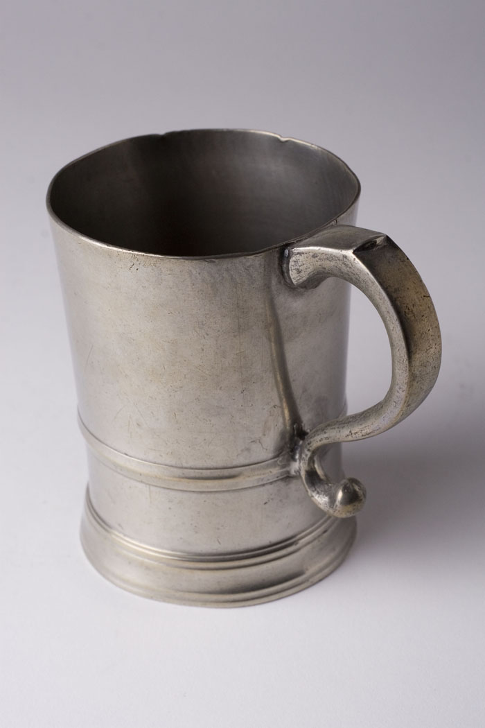 Appraisal: PEWTER HANDLED BEAKER THOMAS D BOARDMAN - AND LUCIUS HART