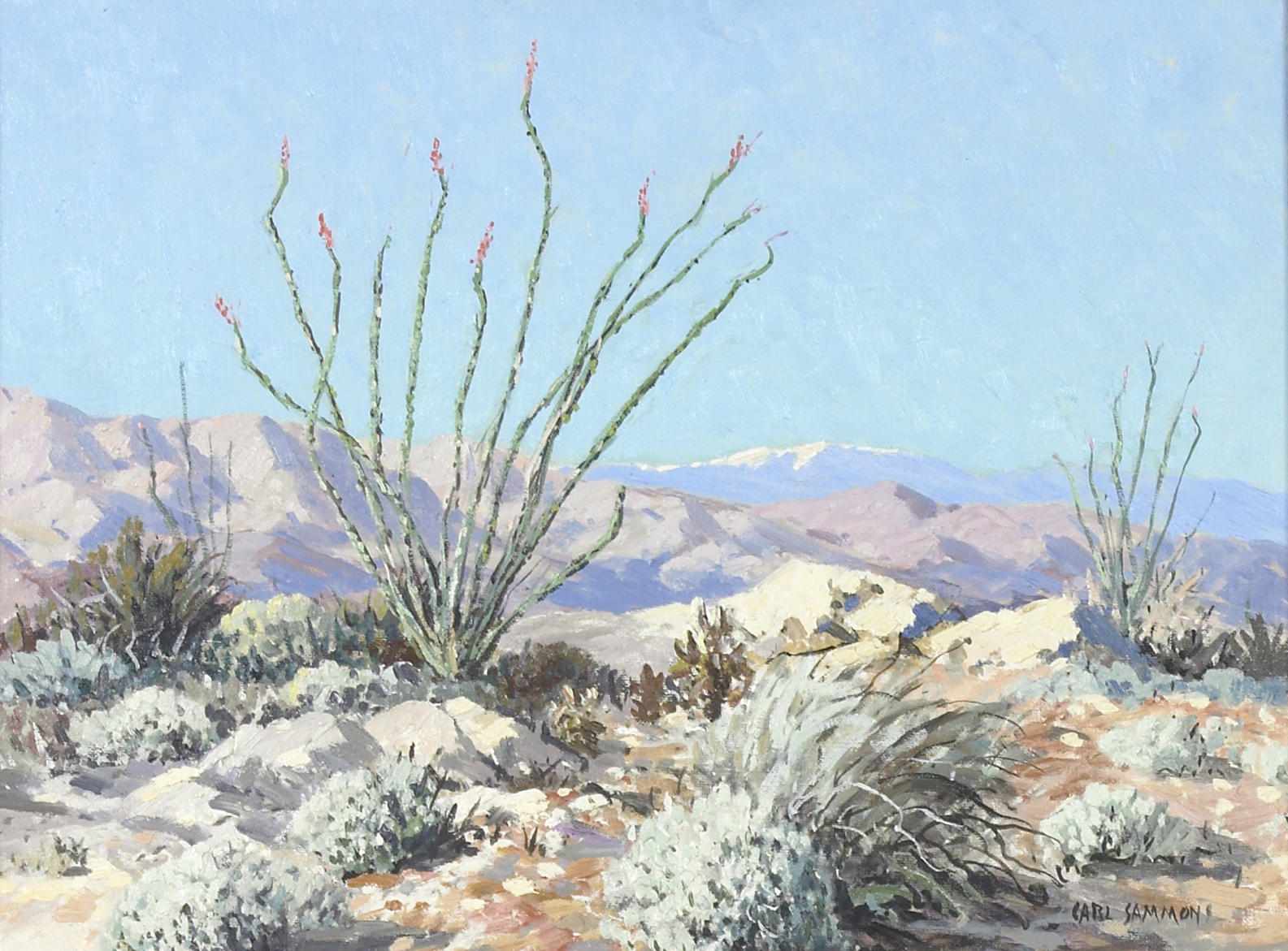 Appraisal: Carl Sammons American - Desert Ocotillo with distant mountains signed