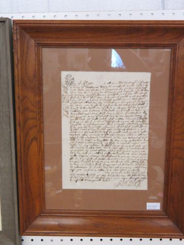 Appraisal: th Century English Indenture approx x framed