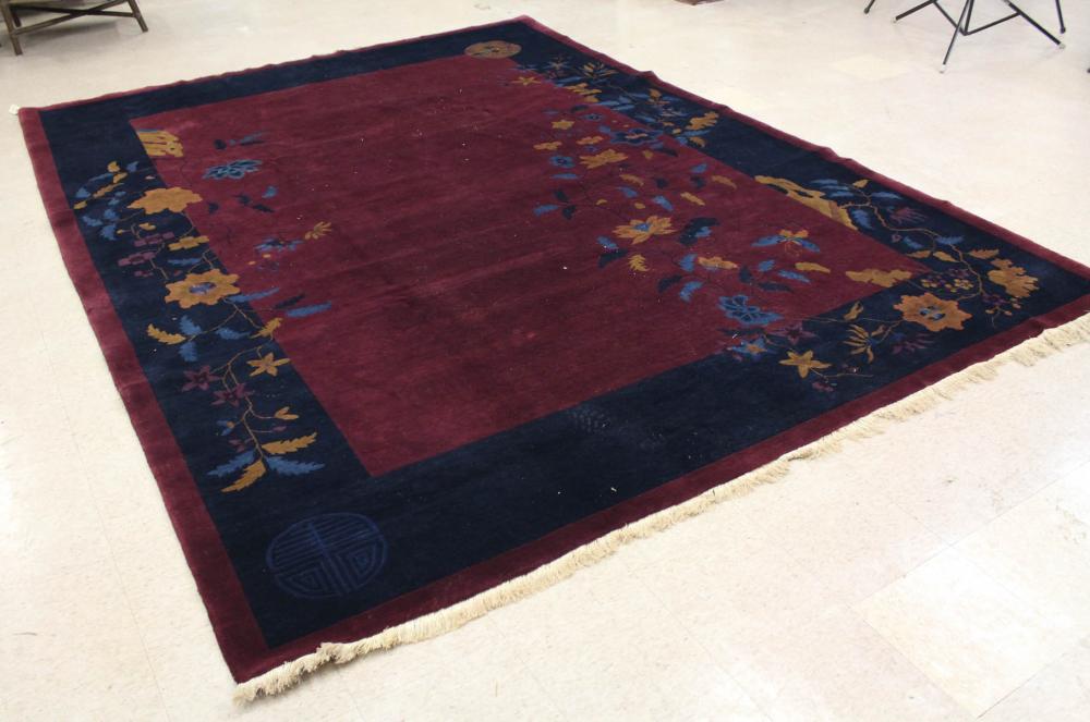 Appraisal: VINTAGE CHINESE NICHOLS CARPET Nichols Super Yarn Carpets Factory Walter