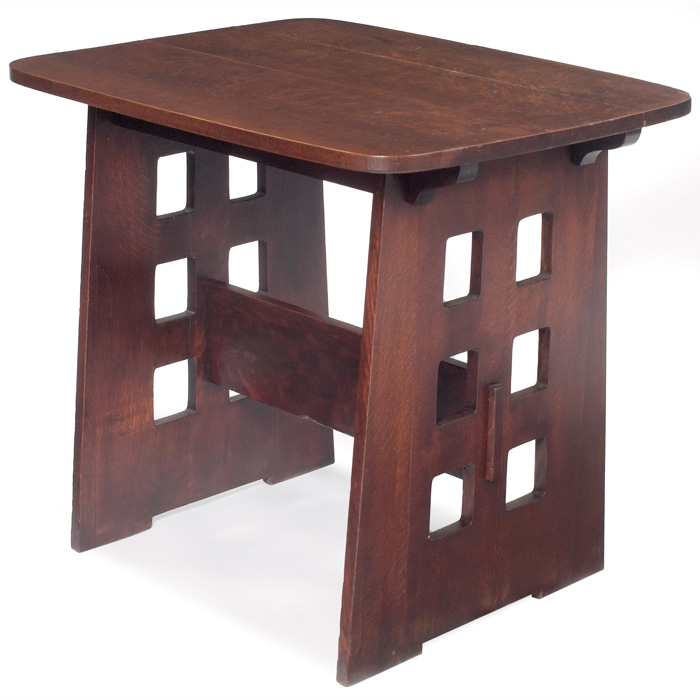 Appraisal: Rare Limbert table strong Mackintosh influence square top with rounded