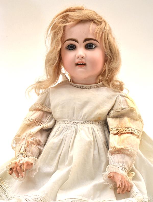 Appraisal: JUMEAU BEBE DOLL OPEN MOUTH RED STAMP TO BACK OF