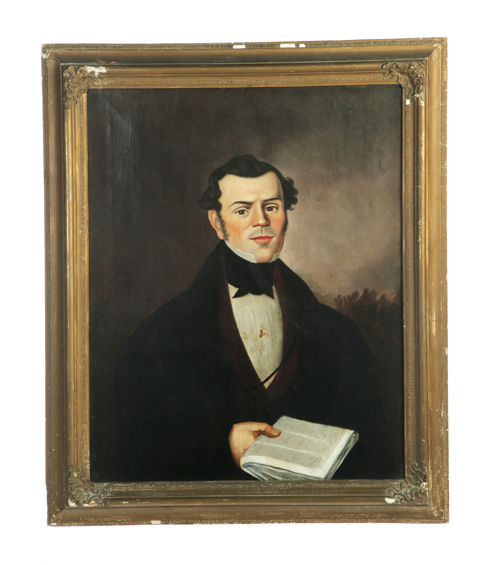 Appraisal: PORTRAIT OF A GENTLEMAN AMERICAN SCHOOL ND QUARTER- TH CENTURY