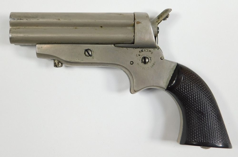 Appraisal: Sharps Breech-loading Pepperbox Pistol United States C - caliber serial