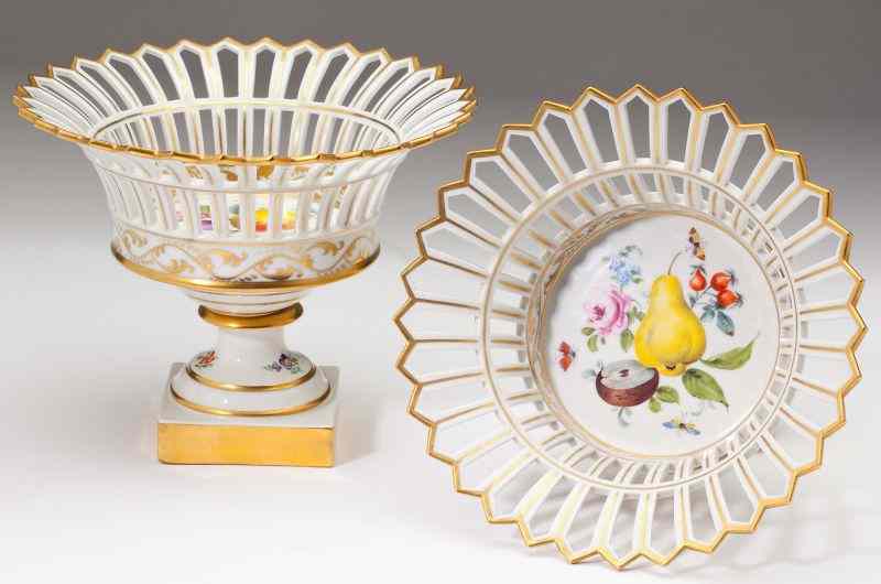 Appraisal: Pair of Royal Berlin Porcelain Fruit BasketsGermany late th century